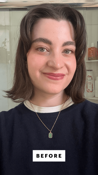 Felbin before applying the Essence Soft Touch Butter Bronzer