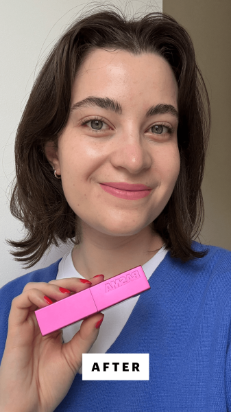 Felbin after applying the Basma Beauty The Foundation Stick