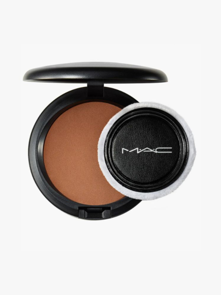 MAC Blotting Pressed Powder compact of pressed powder on light gray background